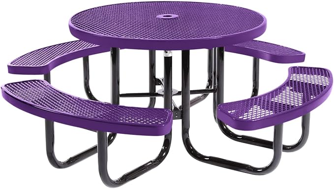 COATEDOUTDOORFURNITURE Heavy-Duty Portable Outdoor Picnic Table by CoatedOutdoorFurniture