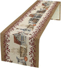 Western Texas Table Runner, Rustic Farmhouse Country Barn Berry Vintage Rural by JanJCurt