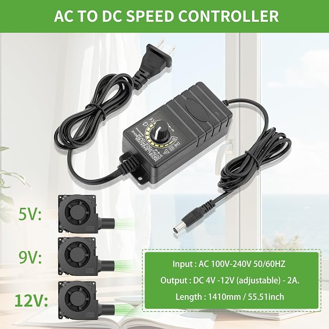 120mm x 32mm Small BBQ 12V Electric Blower Fan - Image 5