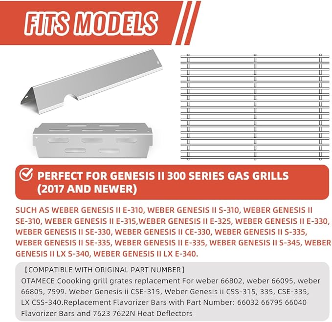 Grill Replacement Parts for Weber Genesis II GS4 Grill Parts, 66032 Flavorizer - Image 3