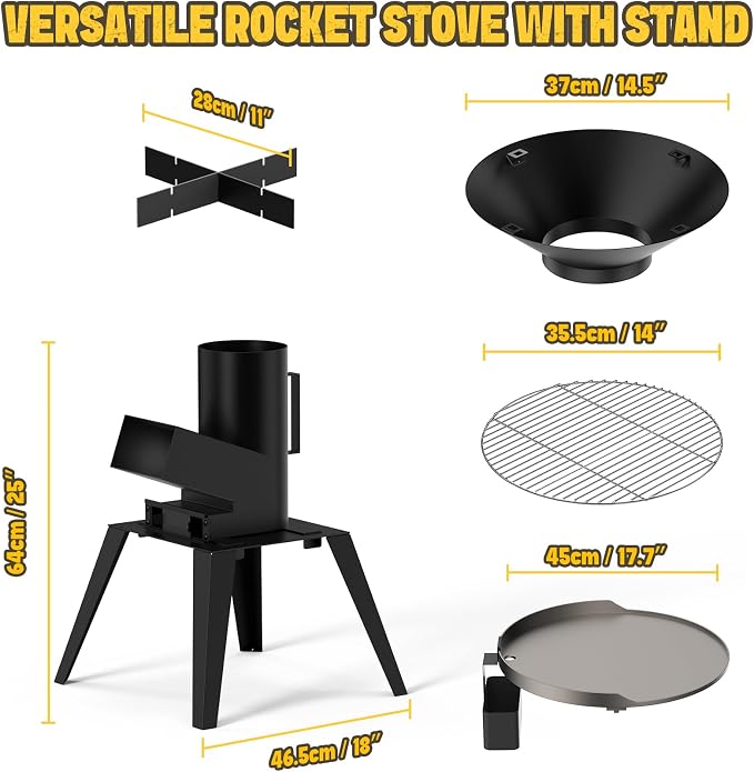 3-in-1 Camp Rocket Stove Kit - Image 2