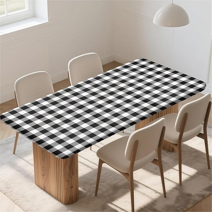 Rectangle Table Cloth Cover Waterproof Elastic Fitted Polyester Fitted - Image 6