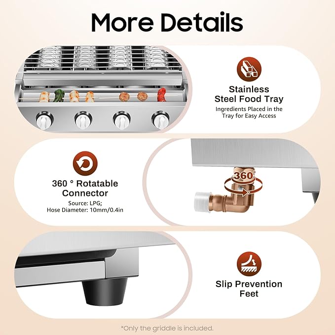 Gas BBQ Grill, Tabletop Outdoor Barbecue Grill - Image 7