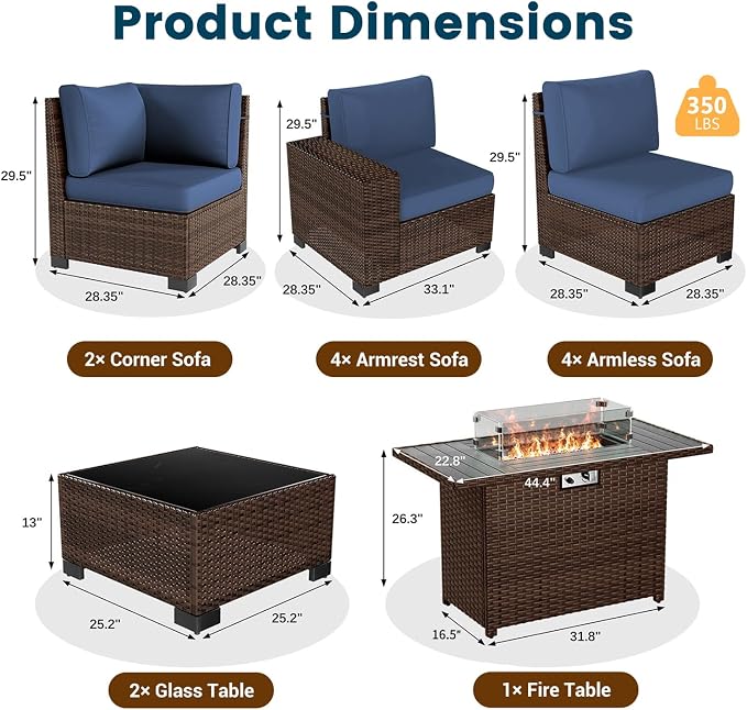 13 Piece Patio Furniture Set - Image 3