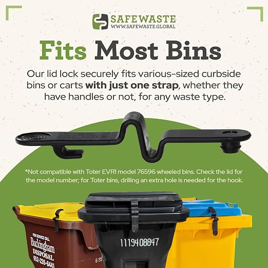 Push Clip Trash Can Locks, Durable Trash Can Lock - Image 7