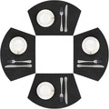 SHACOS Small Round Table Placemats Wedge Placemat Set of 4 Non Slip Heat by SHACOS