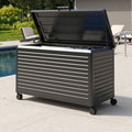 MIRADOR 134 Gallon Outdoor Storage Box Waterproof, Metal Deck Box by Mirador