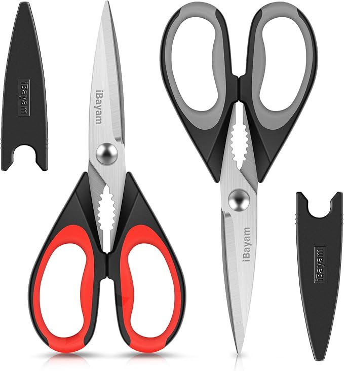 iBayam Kitchen Scissors All Purpose Heavy Duty, Kitchen Utensils Set, Stainless by iBayamDirect