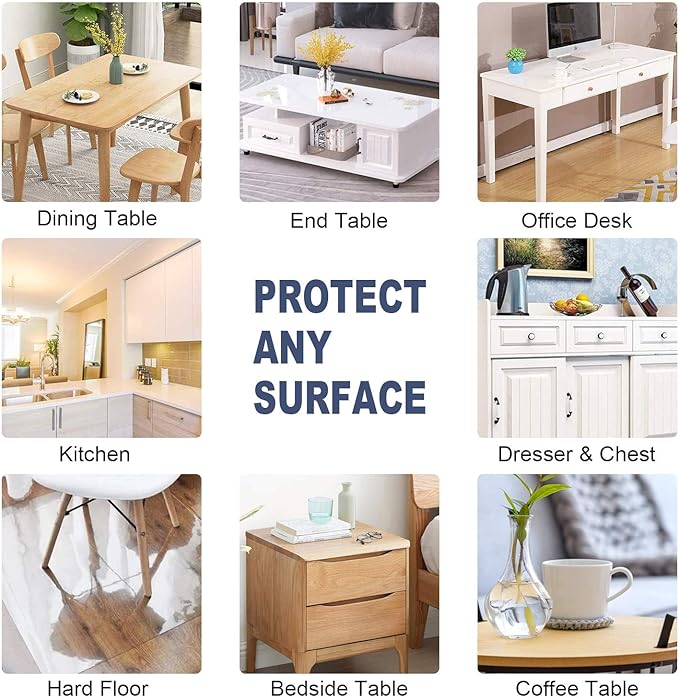 Clear Table Protector 29 x 59 Inch, 1.5mm Thick Plastic Table Cover, Waterproof - Image 6