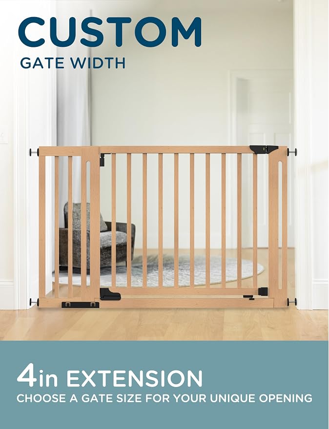 SizeWise™ Pressure Mounted Wooden Gate Extension 4" | Compatible - Image 2