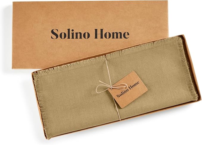 Solino Home Fringe Linen Table Runner 60 Inches - Image 5
