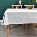 Farmhouse Table Cloth for Rectangle Tables Gray Plaid Boho Tablecloth Heavy by Yofori