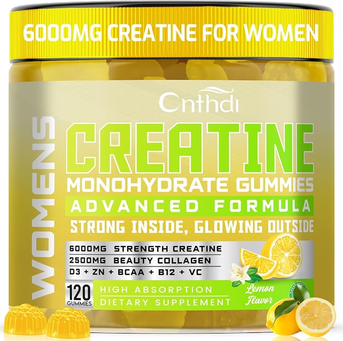 CNFDHI Creatine Gummies Monohydrate 6000MG, Pre-Workout by CNFHDI