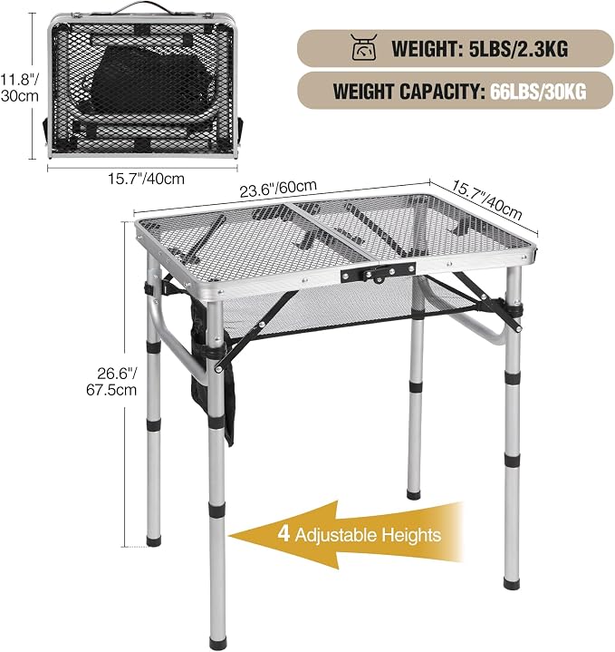 REDCAMP Small Folding Grill Table - Image 3