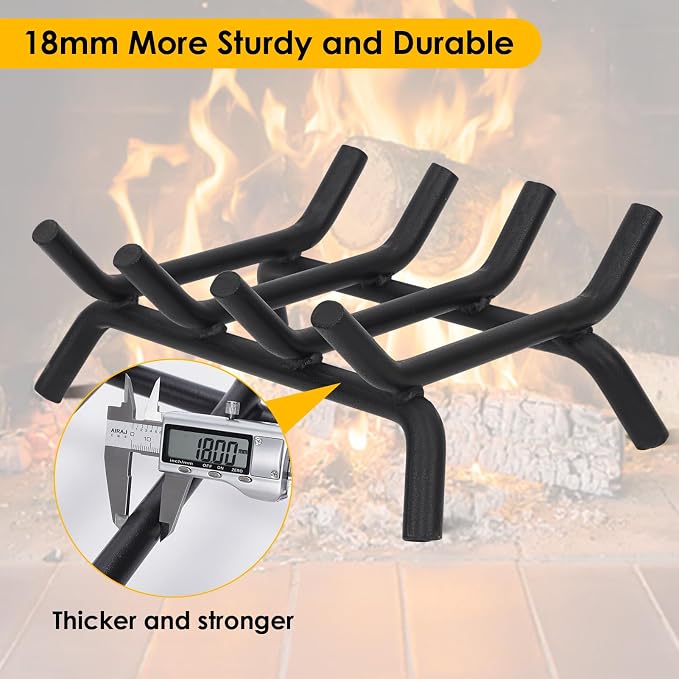 STBoo Fireplace Grate 14inch Heavy Duty - Image 5
