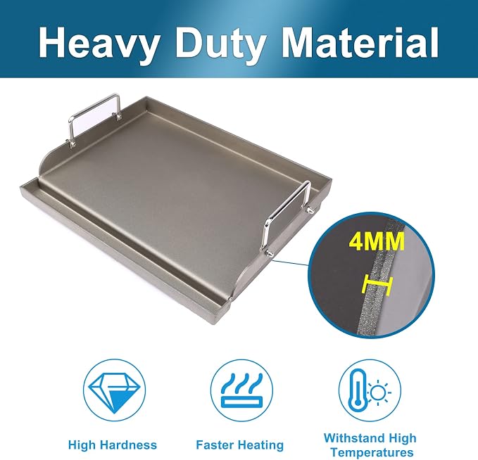 Utheer Cast Iron Griddle for Gas Grill, Tailgating, and Parties - Image 6