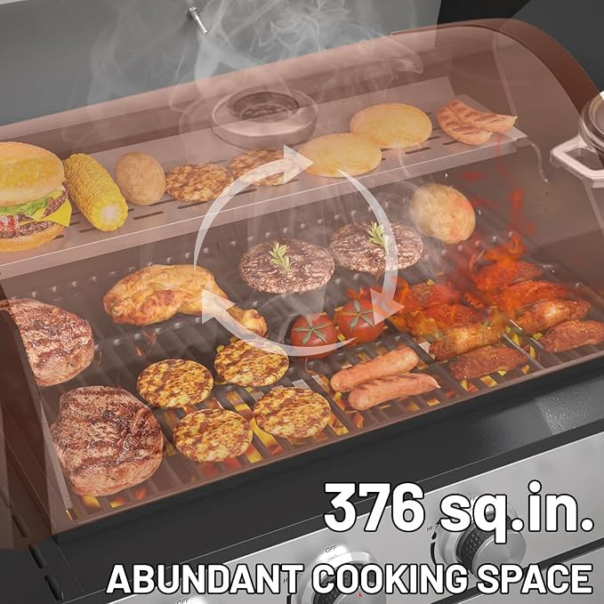 3-Burner Propane Gas BBQ Grill - Image 2