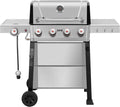 All Stainless Steel 4+1 Burner Gas BBQ Grill, Outdoor Propane Grill by Idealforcook