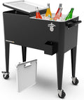 Permasteel 80 Quart Party Cooler, Rolling Ice Chest by Permasteel