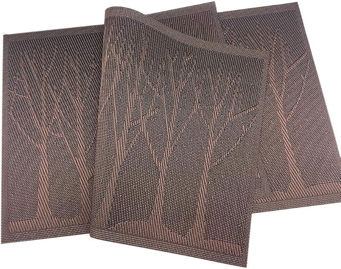 Gugrida Place Mats PVC Set of 6, Table Placemats Set of 6 PVC Mat Table Mats - Image 4