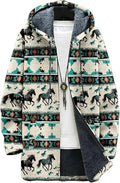 Men's Hooded Sweater Coat Knit Fleece Lined Long Cardigan Jacket by Unknown