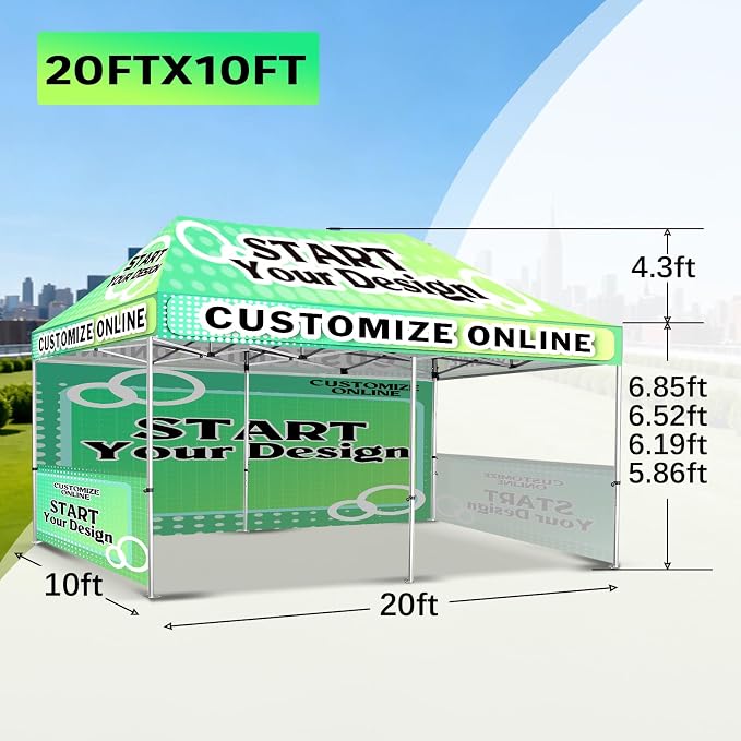 10x20FT Custom Pop Up Canopy Tent - Image 3