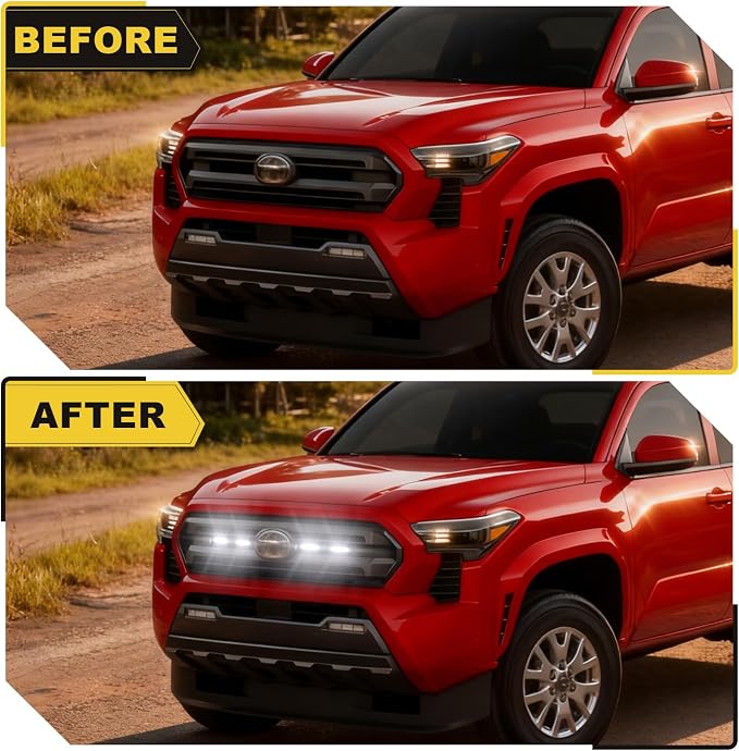 Front Grille Grill Lights for 2024 2025 Toyota Tacoma SR SR5 Led Grill Light - Image 2