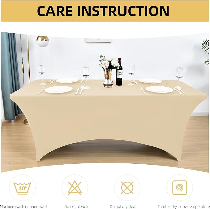 2-Pack 8ft Spandex Table Covers - Image 6