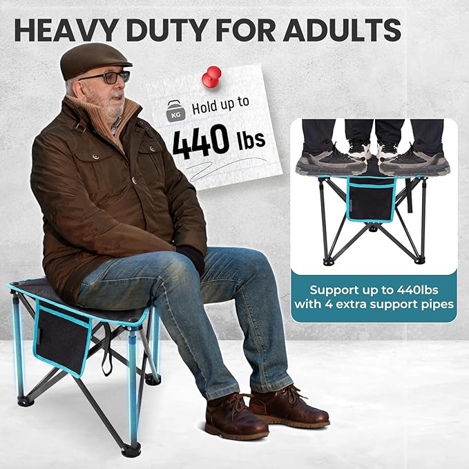 FUNDANGO Folding Tripod Stool, Lightweight Portable Fishing Chair - Image 4