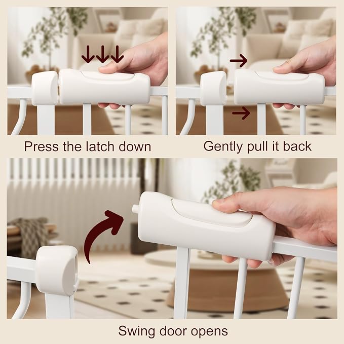 Extra Wide Baby Gate 66.9-71.65 Pressure Mounted, Child Dog Pet Safety Gates - Image 4