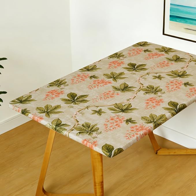 Rectangle Picnic Table Cloth, Elastic Waterproof Fitted Vinyl Tablecloths - Image 8