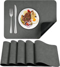 PU Leather Placemats Set of 6 Table Mats Heat Resistant Kitchen Place Mats by APLKER