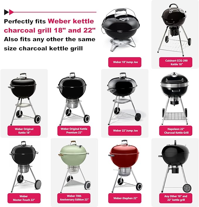Grill Table for Weber 22" &18" Original Kettle, for Weber Grill Table, Stand - Image 5