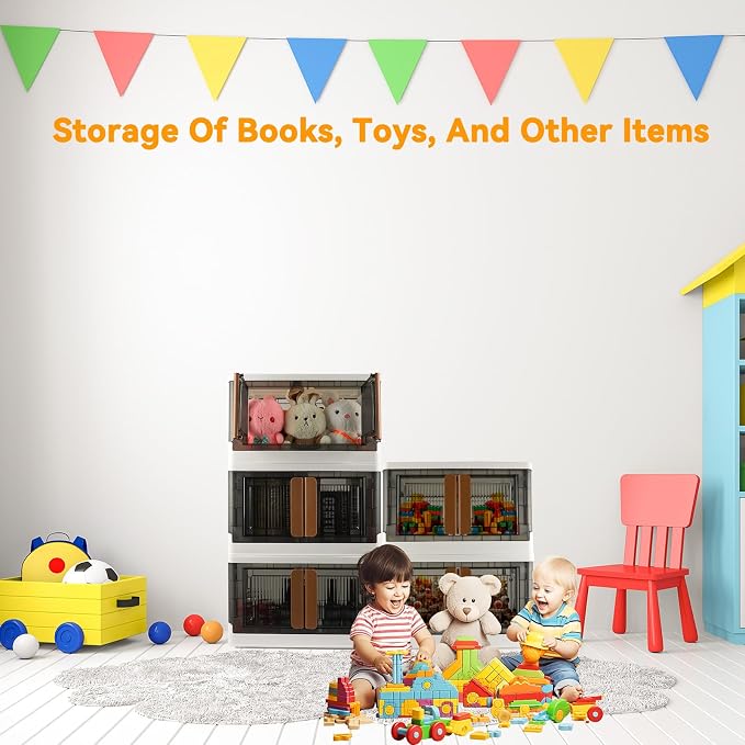 Storage Bin, Cabinet with Lids, 8.4 Gallon Capacity, With Double Door and Lock - Image 8