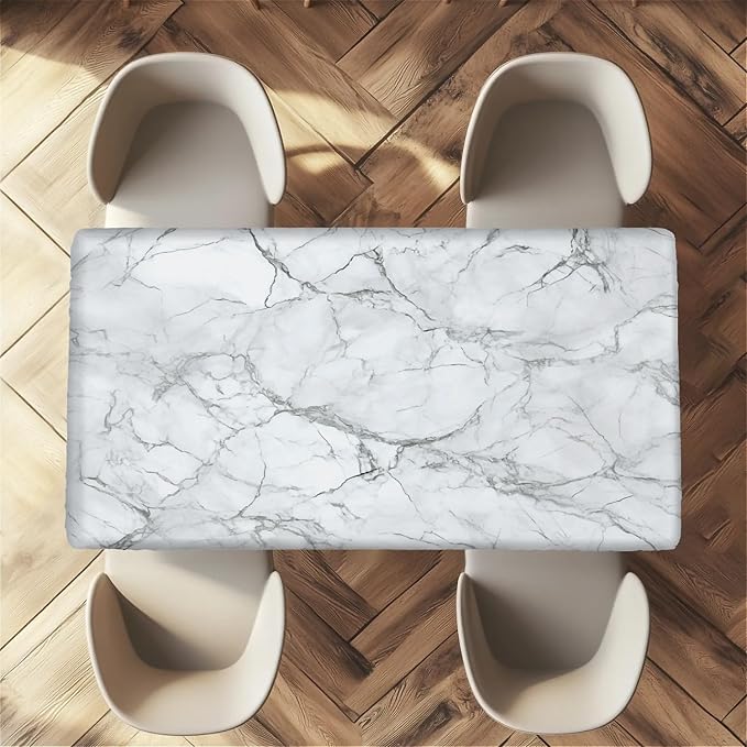 Rectangle Table Cloth Cover Waterproof Elastic Fitted Polyester Fitted - Image 5