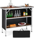 Giantex Portable Bar Table for Events, Folding Mobile Bartending Station by Giantex