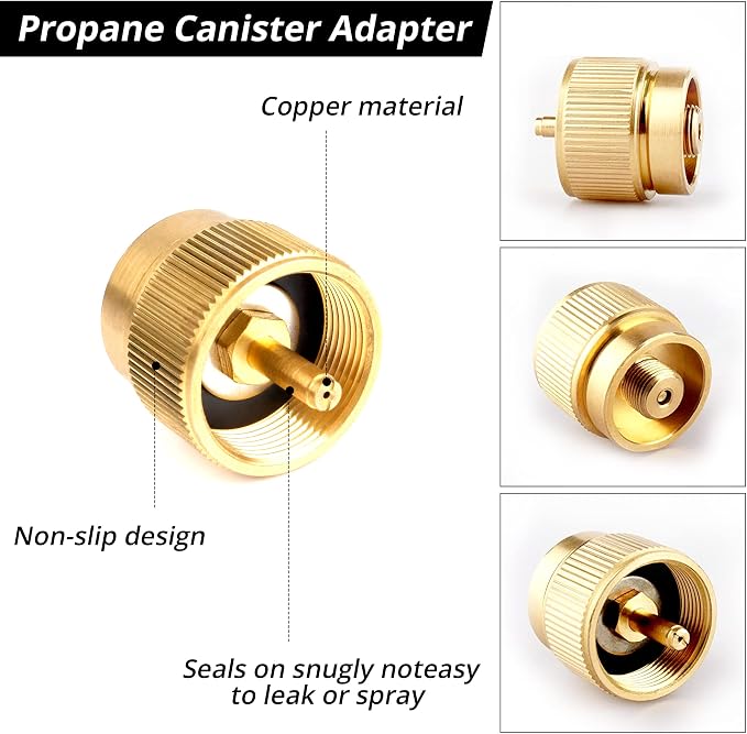 Camping Stove Burners Gas Refill Adapters EN417 Lindal Valve Canister Shifter - Image 3