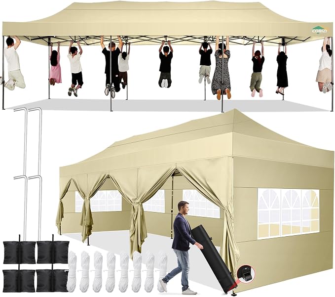 COBIZI 10x30 Pop up Canopy Tent 10x30 Canopy by COBIZI