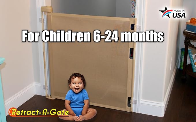 Retract-A-Gate 52" Café: The Original and only Made in USA Retractable Baby - Image 3