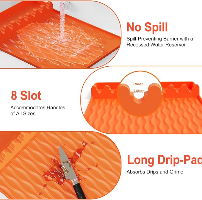 2-Pack Silicone Griddle Mat for Blackstone – Heat-Resistant Utensil Holder - Image 6