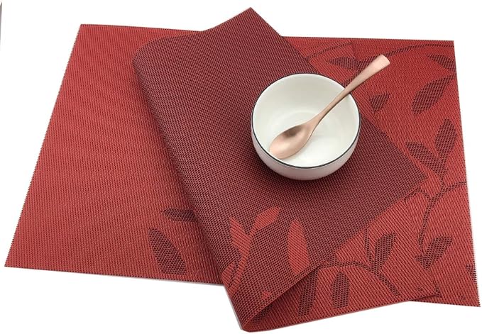 Gugrida Place Mats PVC Set of 6, Table Placemats Set of 6 PVC Table Mats - Image 4