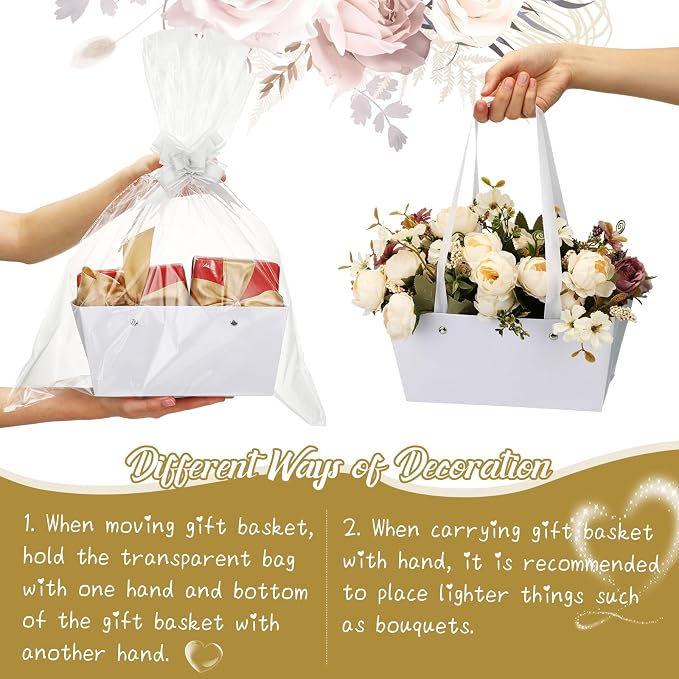 PerKoop 24 Pack Baskets for Gifts Empty Bulk 6.5 x 9.8'' Thick Kraft Gift Basket - Image 6