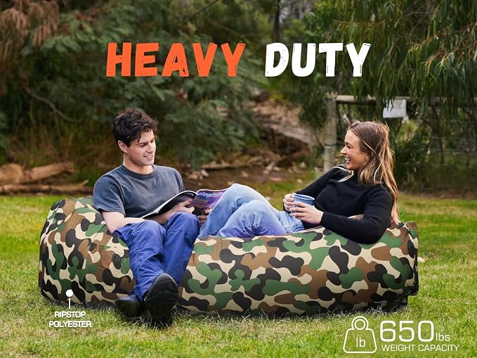 WEKAPO Inflatable Sun Lounger, Air Sofa, Waterproof and Leak-Proof, Picnics and - Image 4