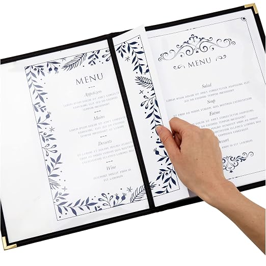 Juvale Clear Menu Covers 8x11 in 4 View - Image 3