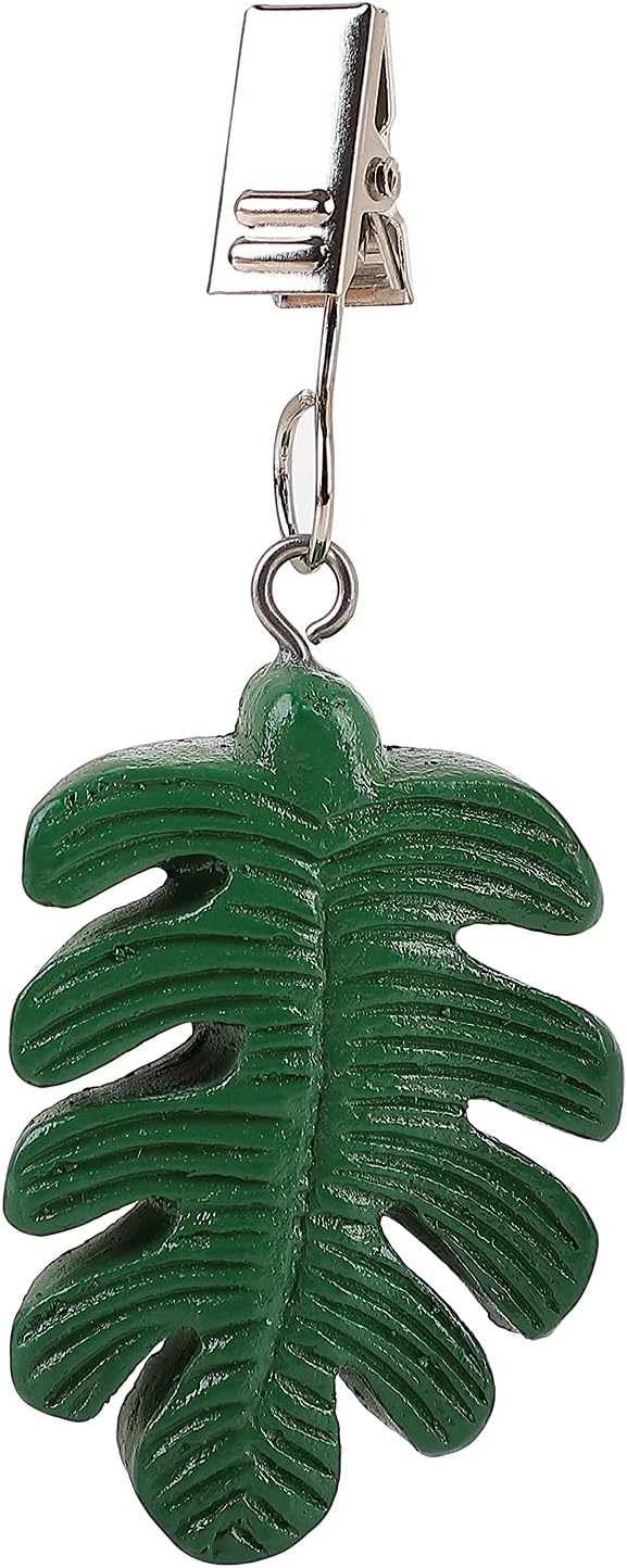 TwoFish Home Set of 4 Resin Green Leaves Tablecloth Weights Clips Handicraft - Image 5