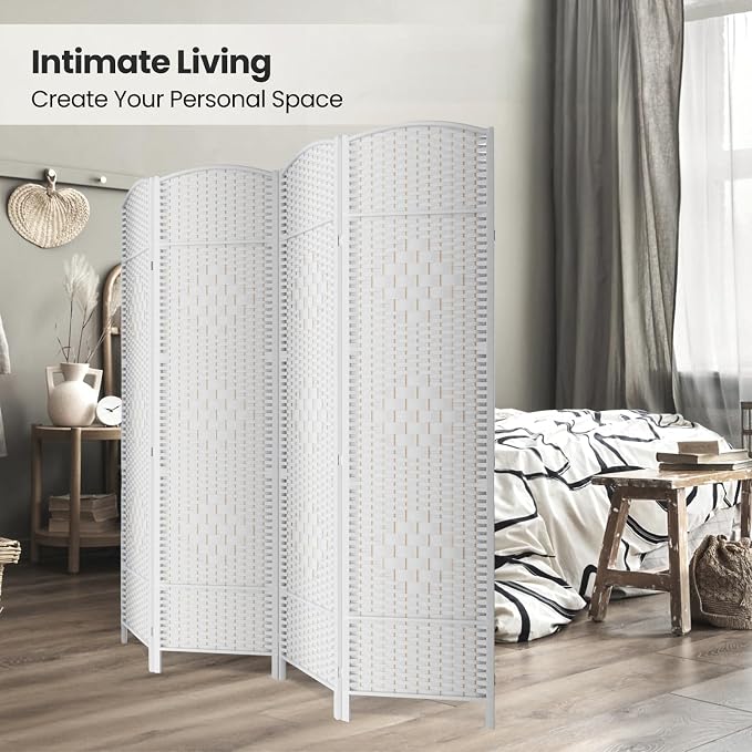 6 Panel Room Divider, 6Ft Folding Privacy Screen, Tall - Image 4