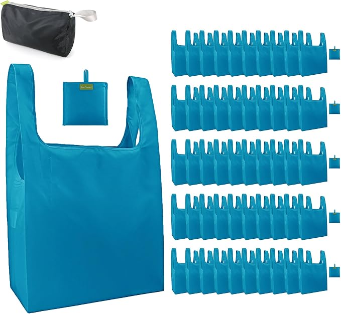 BeeGreen Light Blue Reusable Grocery Bags Wholesale Blue Reusable Kitchen Bags by BeeGreen