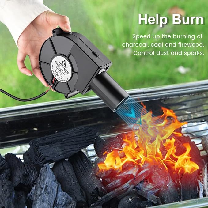 GDSTIME BBQ Fan Air Blower 97mm, Variable Speed Centrifugal Fans - Image 2