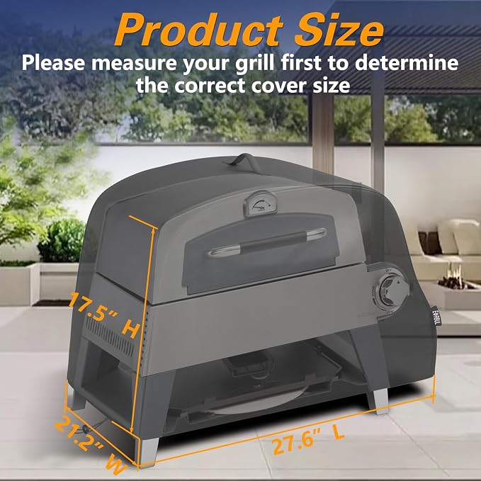 Pizza Oven Grill Cover Outdoor Waterproof 420D Pizza Oven Cover Compatible - Image 2