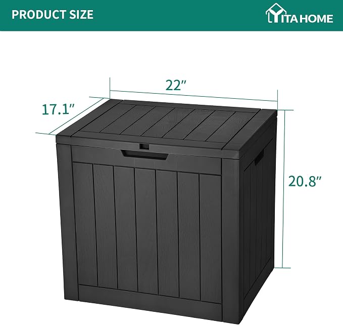 YITAHOME 31 Gallon Outdoor Storage Deck Box, Waterproof Resin Package Delivery - Image 8